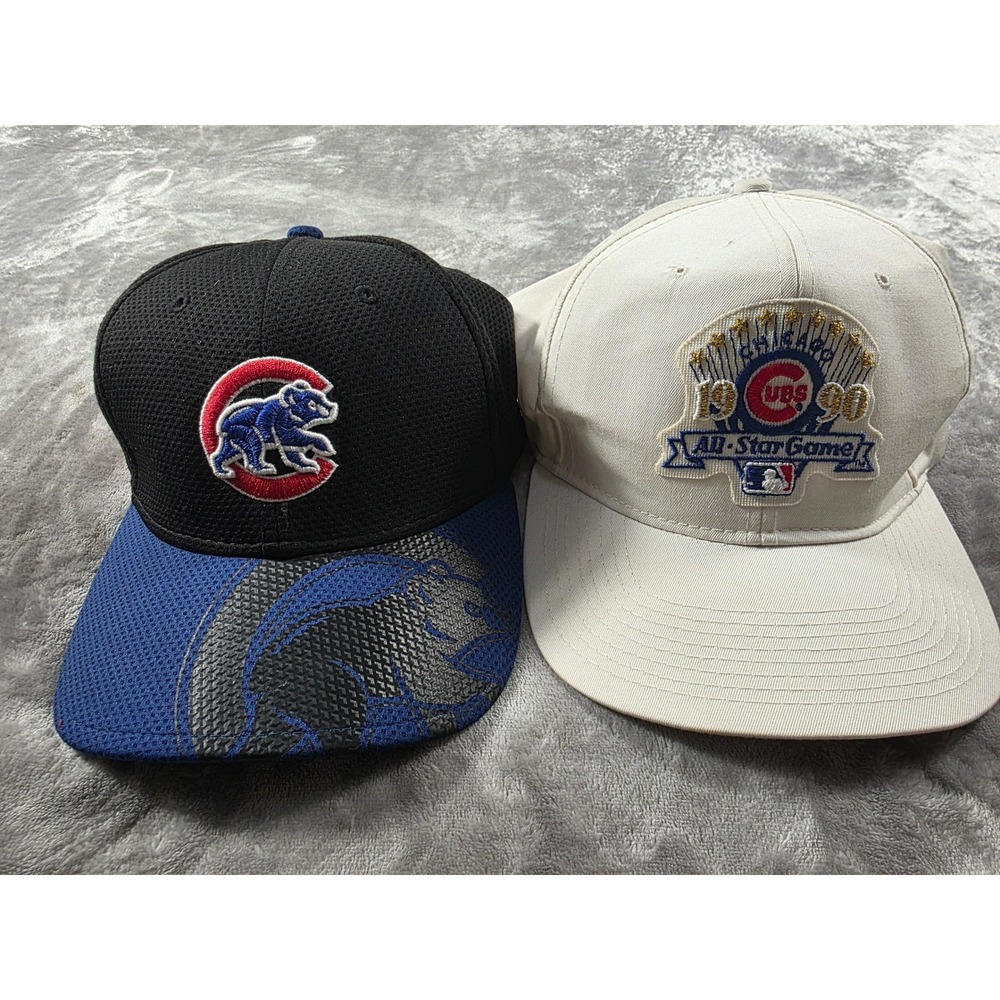 New Era Chicago Cubs Hat Lot Men OSFM 1990 All-Star & Spring Training M/L‎